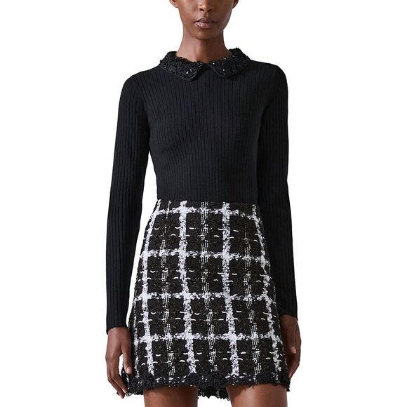 Carolina Herrera WomensWool Woven Sweater Black